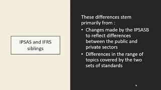 IPSAS Vs IFRS