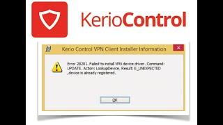 Ошибка Kerio VPN Client 28201: device is already registred в Windows 8.1 и Windows 10