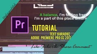 Create Text Karaoke Adobe Premiere Pro CC 2017