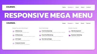 Responsive Dropdown Mega Menu | Using HTML CSS & JS