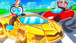 Racing EVIL NARWHAL in Roblox DRIVING EMPIRE...