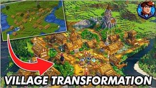 Transforming Village In Minecraft | Minecraft Timelapse | The Genius Builder