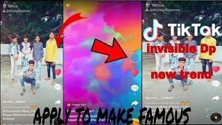 Tiktok ki dp kesa invisible kra | how to make dp invisible in tiktok | tiktok dp hide ksa kra