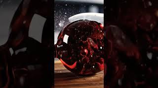 Glass Pomegranate ASMR  | Cutting Open Crystal Fruit in Slow Motion