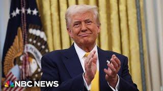 WATCH: Trump holds first Cabinet meeting | NBC News