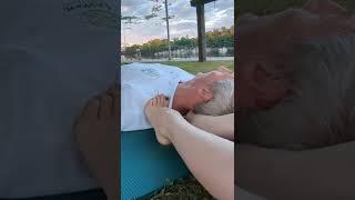 Using my Feet for an Easy Hands Free Deep Thai Massage