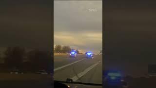 Police car flips during wild high-speed chase in Arkansas