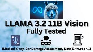 LLAMA 3.2 11B Vision Fully Tested (Medical X-ray, Car Damage Assessment, Data Extraction) #llama3.2