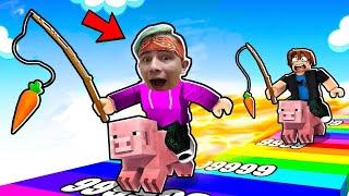 ГОНКИ на СВИНЬЯХ в ROBLOX !  Pig Race Роблокс