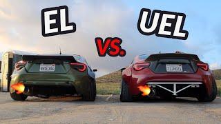 FRS/BRZ/86 UEL Header vs. EL Header Exhaust! (Loud Revving, Fly Bys, Backfires)