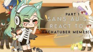 •~Sans au's react to Gachatuber memes~ Part 1/3~ Gacha club~read desc~•