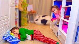 Аминка УЗНАЛА что ДЕЛАЕТ Камиль НОЧЬЮ когда ВСЕ СПЯТ! Для детей kids children