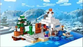 LEGO Minecraft 21120 Cнежное убежище Обзор конструктора Лего Майнкрафт на русском Варлорд Лего видео