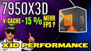 15% mehr FPS mit 3D V-Cache im MSFS! Ryzen 9 7950X3D: Gaming & Multitasking Performance