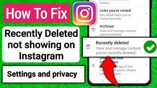 Fix Instagram recently deleted not showing after update | How to see delete post in instagram 2023