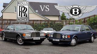 Rolls Royce Silver Spirit vs Bentley Turbo R - Crewe Built Luxury Battle!