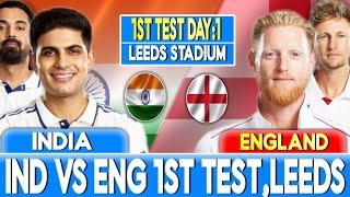 Live : Ind Vs Eng 1st Test Live India Vs England 1st Test Match Live Series 2025