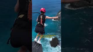 Bungee Jumping in Nusa Penida Bali #amazing #travel #nusapenida #bali #indonesia #shorts