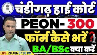 CHANDIGARH HIGH COURT PEON FORM FILL UP | PUNJAB HARYANA HIGH COURT PEON 2024 FORM KAISE BHAREIN