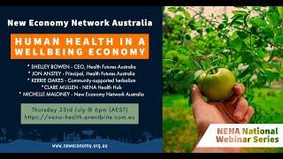 NENA Webinar - Human Health in a Wellbeing Economy