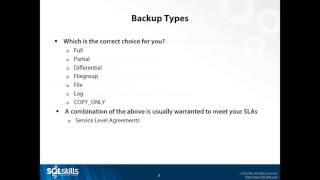 Understanding SQL Server Backup and Restore