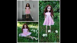 Вязание для кукол крючком  Платье с бусинками. Dress for Barbie.