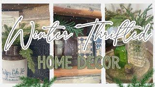 WINTER DECORATING WITH THRIFTED VINTAGE FINDS || DECORATE WITH ME