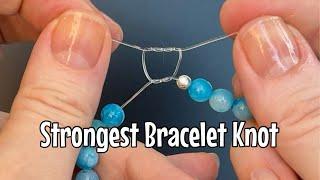 How to tie a bracelet - strong elastic knot for beaded bracelets