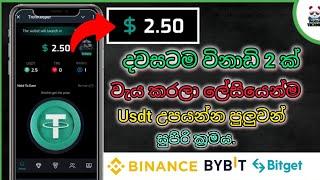 free usdt earning website 2024 sinhala | make money online | usdt free earn sinhala #binance