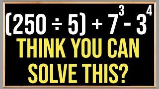 Can You Solve This Math Problem?