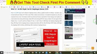 Mirai 1.0 - An IMEI Repair Tool for Snapdragon Devices 2024 | Qualcomm IMEI repair tool without box