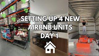 Setting Up 4 NEW Airbnb Units From Scratch - Day 1