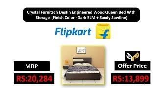 Crystal Furnitech Destin Engineered Wood Queen Bed With Storage