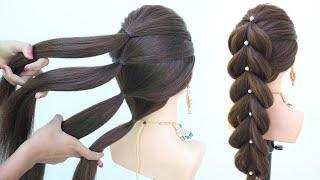 very easy ponytail hairstyle for long hair | trendy hairstyle for teenagers