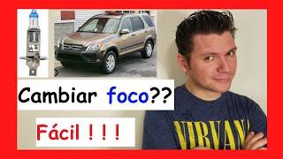  Como cambiar FOCO o BOMBILLO delantero de auto Honda CRV 2002 2003 2004 2005 2006 2007 2008 2011