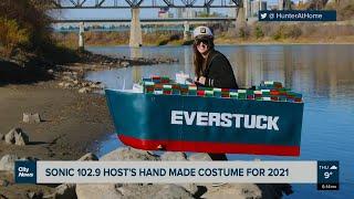 SONiC 102.9 host wins Halloween again with Suez Canal ship costume