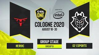 CS:GO - G2 Esports vs. Heroic [Nuke] Map 1 - ESL One Cologne 2020 - Group B - EU