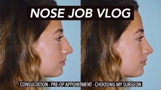 RHINOPLASTY VLOG: finding a surgeon, nose job consultation, pre-op appointment!