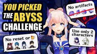 I Let My Chat Choose the Abyss Challenges.. It was cursed | Genshin Impact