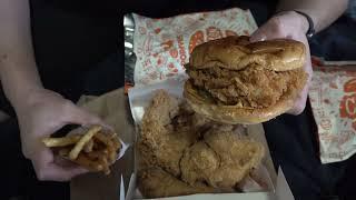 ASMR - POPEYES FRIED CRISPY CHICKEN + SANDWICHES + CHICKEN + FRIES