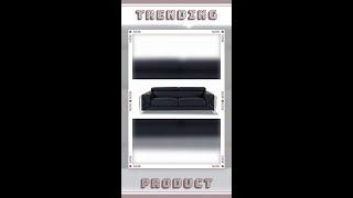 Global United Top Grain Italian Leather Sofa - Black