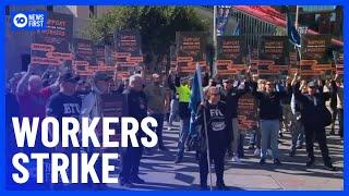 Electrical Workers Walk Off The Job | 10 News First