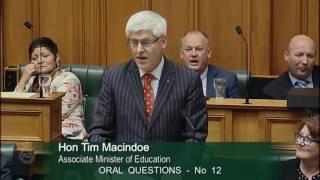 Question 12 - Alastair Scott to the Associate Minister of Education