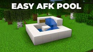 How to Build a Simple AFK Pool in Minecraft | Minecraft 1.21 Tutorial