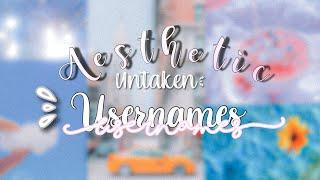 AESTHETIC UNTAKEN USERNAMES for ROBLOX | Fairella 🩰