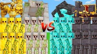 GOLD & IRON ARMY vs DIAMOND & NETHERITE ARMY