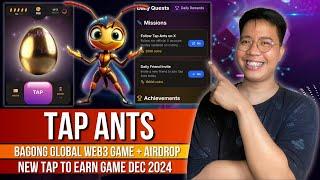 Tap Ants - Bagong Global Airdrop & Marketing Project In Web3 | Tap To Earn Game 2024