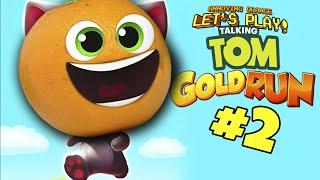 Annoying Orange Plays - Talking Tom Gold Run #2