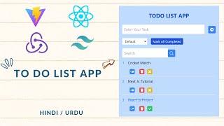 Build a Responsive ToDo List App with React JS, Redux & Tailwind CSS | Step-by-Step Tutorial #2024