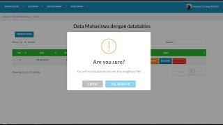 Tutorial Codeigniter 3 Make Notification Sweet Alert With Delete Data #20